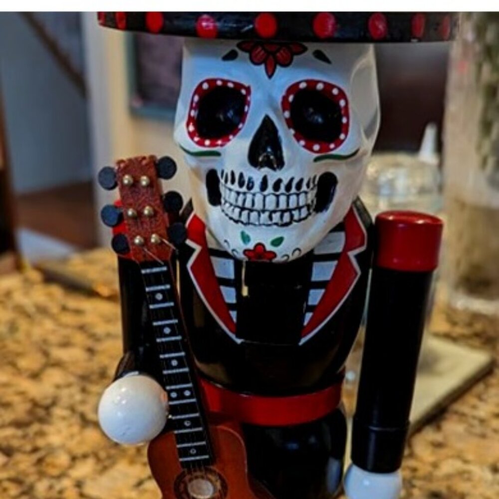 Wooden Nutcracker (15 inch) - Day of the Dead